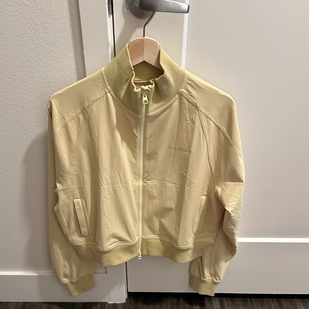 Outdoor Voices Yellow Zip-Up Jacket